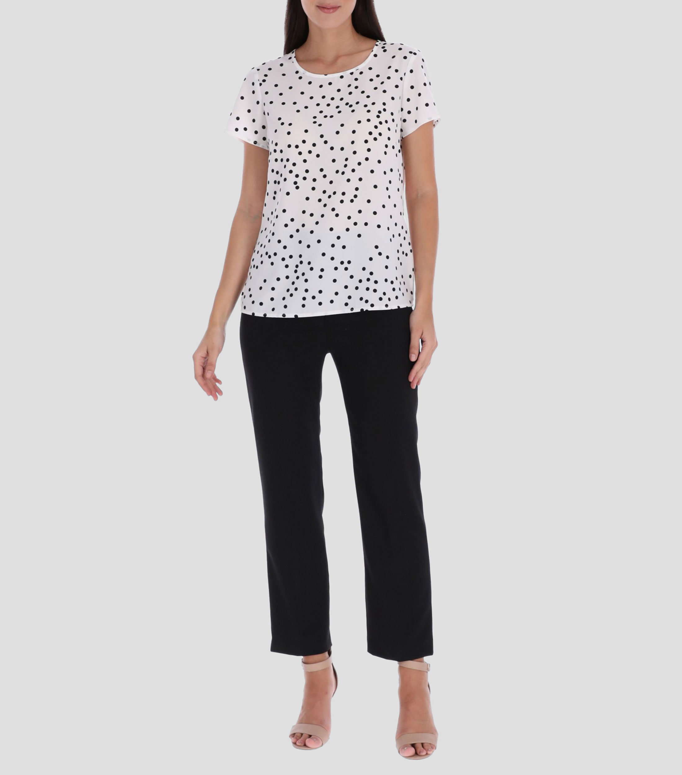 Blusa Estampada Manga Corta Mujer